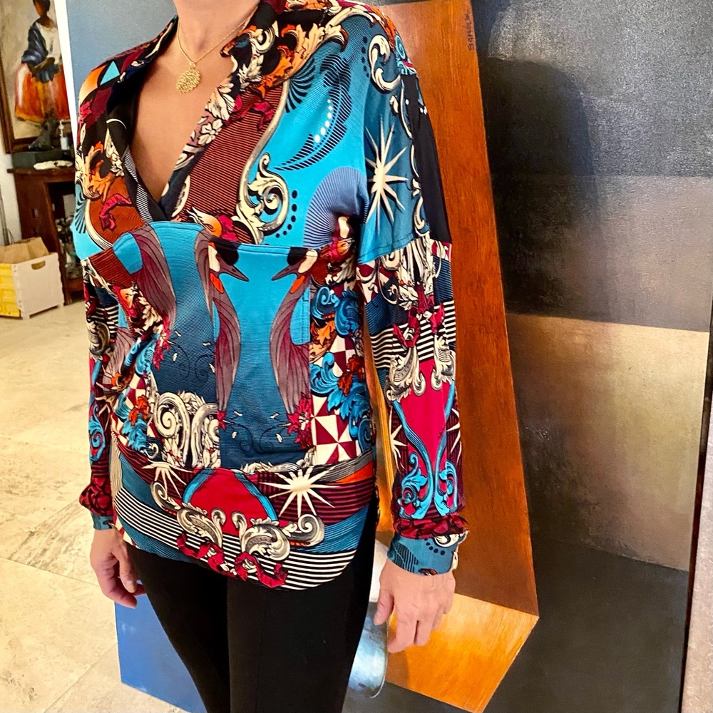 🇧🇷ADRIANA BARRA DESIGNER  100% VISCOSE BLOUSE